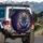 Kaleidoscopic Grizzly Bear Glowing Shapes - Wildlife Lover Outdoor Adventure Gift Spare Tire Cover - 3