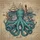Teal Octopus Vintage Sailing Ships Lighthouse Compass Rose - Nautical Lover Gift Spare Tire Cover - 6
