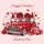 Vintage Red Pickup Truck Gnomes Roses Hearts - Happy Valentine's Day Gift Spare Tire Cover - 6
