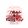 Vintage Red Pickup Truck Gnomes Roses Hearts - Happy Valentine's Day Gift Spare Tire Cover - 4