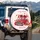 Vintage Red Pickup Truck Gnomes Roses Hearts - Happy Valentine's Day Gift Spare Tire Cover - 3