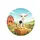 Fluffy Baby Goat Red Barn Hay Bale - Farmhouse Decor Gift for Goat Lover Spare Tire Cover - 4