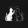 Two White Cats High Five Friendship & Camaraderie - Everyday Cat Lovers Gift Spare Tire Cover - 6