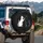 Two White Cats High Five Friendship & Camaraderie - Everyday Cat Lovers Gift Spare Tire Cover - 3