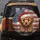 Fluffy Puppy Santa Hat American Flag - Christmas Holiday Gift for Dog Lover Spare Tire Cover - 5
