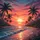 Tropical Beach Palm Trees Ocean Sunset Islands - Outdoor Adventure Road Trip Gear Spare Tire Cover - 6