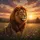 Majestic Lion Wildflower Sunset - Wildlife Lover Gift Spare Tire Cover - 6