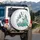 FRESH Graffiti White Arctic Hare Polygonal Mountains - Wildlife Lover Gift Spare Tire Cover - 3