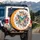 Butterflies Floral Blooms Leaves Tendrils Floral Elements Car Accessory Gift for Butterfly Lovers Spare Tire Cover - 3