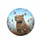 Majestic Capybara Wildflower Monarchs - Wildlife Lover Gift Spare Tire Cover - 4