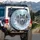 Three Majestic Grey Wolves Snow Pine Forest Falling Snowflakes - Wildlife Lover Gift Spare Tire Cover - 3