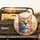 Expressive Abstract Cat Portrait Emerald Eyes - Car Decor Gift for Cat Lovers Spare Tire Cover - 2