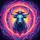 Stylized Bull Metallic Hat Cosmic Energy Nebula – Psychedelic Art Enthusiast Gift Spare Tire Cover - 6