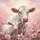 White Cow Pink Cherry Blossom Wildflower Farmhouse Decor Cow Lover Gift Spare Tire Cover - 6
