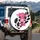 Pink Glitter Cow Head Heart - Farmhouse Decor Cow Lover Gift Spare Tire Cover - 3