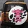 Pink Glitter Cow Head Heart - Farmhouse Decor Cow Lover Gift Spare Tire Cover - 5