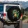 Cartoon Dinosaur Dabbing Sunglasses - Vehicle Decor Gift for Dinosaur Lover Spare Tire Cover - 3