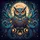 Owl Full Moon Golden Stars Flying Birds Celestial Sky - Wildlife Outdoor Explorer Gift Spare Tire Cover - 6