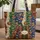 Ornate Antique Book Spines Gold Botanical Roses Scroll Bookish Travel Essentials Quilted Tote Bag - 1