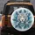 White Tiger Teal Necklace Peacock Feathers Blue Roses - Wildlife Lover Gift Spare Tire Cover - 5