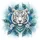 White Tiger Teal Necklace Peacock Feathers Blue Roses - Wildlife Lover Gift Spare Tire Cover - 6