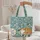 Ginger Striped Cat Name Hoop Botanical - Everyday Carry Gift for Cat Lover Quilted Tote Bag - 5