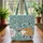 Ginger Striped Cat Name Hoop Botanical - Everyday Carry Gift for Cat Lover Quilted Tote Bag - 3