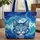 Personalized Luminous Cat Face Liquid Art - Everyday Carry Gift for Cat Lover Quilted Tote Bag - 1