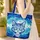 Personalized Luminous Cat Face Liquid Art - Everyday Carry Gift for Cat Lover Quilted Tote Bag - 4