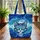 Personalized Luminous Cat Face Liquid Art - Everyday Carry Gift for Cat Lover Quilted Tote Bag - 3