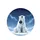 Fluffy Polar Bear Sparkling Starry Arctic Night - Wildlife Lover Gift Spare Tire Cover - 4