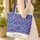 Batik Indigo Sea Turtles Your Name Oval - Everyday Carry Gift for Sea Turtle Lover Quilted Tote Bag - 4