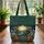 Floral Wreath Name Lily of the Valley Orange Red Flora Enchanted Moon - Everyday Carry Gift Quilted Tote Bag - 3