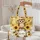 Owl Sunflowers Ladybugs Fall Leaves - Custom Name Everyday Carry Gift Quilted Tote Bag - 5