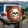 Grinning White Human Skull and Stars Distinctive Vehicle Style Gift for Car Enthusiasts Spare Tire Cover - 3