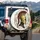 Spartan Warrior Corinthian Helmet Red Plume - History Lover Car Decor Gift Spare Tire Cover - 3