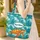 Sea Turtle Ocean Waves Name Medallion - Everyday Carry Lifestyle Gift for Ocean Lovers Quilted Tote Bag - 4