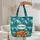 Sea Turtle Ocean Waves Name Medallion - Everyday Carry Lifestyle Gift for Ocean Lovers Quilted Tote Bag - 5