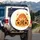 Golden Honeycomb Dripping Honey Plump Bees Sunflowers - Bee Lover Outdoor Style Gift Spare Tire Cover - 3