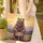 Grizzly Bear Wooden Sign Sunset Mountains Wildflowers - Wildlife Lover Gift Quilted Tote Bag - 4