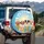 Five Puppies Picket Fence Sunbeams Clouds - Outdoor Decor Gift for Dog Owners Spare Tire Cover - 3