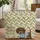 Dachshund Puppy Floral Wreath Interweaving Ribbons Everyday Carry Gift for Dog Lover Quilted Tote Bag - 1