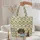 Dachshund Puppy Floral Wreath Interweaving Ribbons Everyday Carry Gift for Dog Lover Quilted Tote Bag - 5
