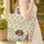 Dachshund Puppy Floral Wreath Interweaving Ribbons Everyday Carry Gift for Dog Lover Quilted Tote Bag - 4