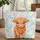 Highland Cow Calf Peony Rose Floral - Everyday Carry Gift for Cow Lover Quilted Tote Bag - 1