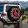 Red Cardinal Bird Swirling Ornaments Foliage - Nature Lover Gift for Bird Watchers Spare Tire Cover - 3