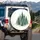 Evergreen Forest Pine Fir Trees Red Baubles - Woodland Outdoor Gift for Nature Lovers Spare Tire Cover - 3