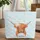 Highland Cow Pastel Floral Name - Personalized Everyday Carry Gift for Cow Lover Quilted Tote Bag - 1