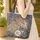 Horse Head Organic Floral - Everyday Carry Gift for Horse Lover Quilted Tote Bag - 4