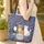 Three Cats Wildflower Meadow Wreath - Everyday Carry Gift for Cat Lover Quilted Tote Bag - 4